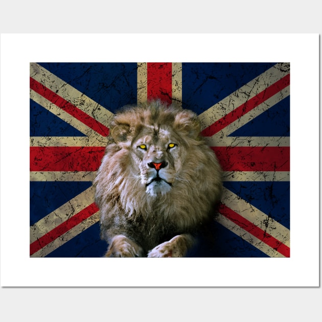 Union Jack With Barbary Lion Wall Art by TWOintoA